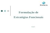 Aula 6 Formulação de Estratégias Funcionais. Conteúdo Programático desta aula As estratégias funcionais de: - Marketing; - Logística; - Produção; - Finanças.
