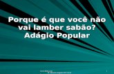 Www.4tons.com Pr. Marcelo Augusto de Carvalho 1 Porque é que você não vai lamber sabão? Adágio Popular.