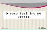 O voto feminino no Brasil. No final do século XIX, no Brasil, a luta das primeiras organizações de mulheres era pela educação e pelo voto. Contudo, foi.