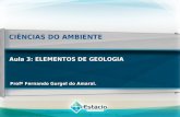 CIÊNCIAS DO AMBIENTE Profº Fernando Gurgel do Amaral. Aula 3: ELEMENTOS DE GEOLOGIA.