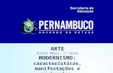 ARTE Ensino Médio, 1ª Série MODERNISMO: características, manifestações e movimentos.