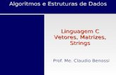 Algoritmos e Estruturas de Dados Prof. Me. Claudio Benossi Linguagem C Vetores, Matrizes, Strings.