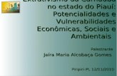 Extrativismo da Carnaúba no estado do Piauí: Potencialidades e Vulnerabilidades Econômicas, Sociais e Ambientais Palestrante Jaíra Maria Alcobaça Gomes.