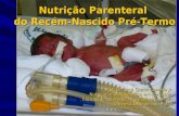 Nutrição Parenteral do Recém-Nascido Pré-Termo Prof. Dr. José Simon Camelo Jr. Nutrição e Metabolismo em Pediatria Faculdade de Medicina de Ribeirão Preto.