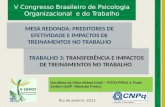 V Congresso Brasileiro de Psicologia Organizacional e do Trabalho Gardênia da Silva Abbad (UnB – PSTO-PPGA e Thaís Zerbini (USP- Ribeirão Preto). Rio de.