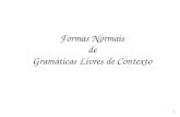 1 Formas Normais de Gramáticas Livres de Contexto.