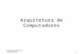 Arquitetura de Computadores 1. 2 Introdução Componentes: –Processador; UC; Registradores; ALU’s, FPU’s, etc. –Memória (Sistema de armazenamento de informações;