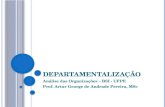 D EPARTAMENTALIZAÇÃO Análise das Organizações – BSI - UFPE Prof. Artur George de Andrade Pereira, MSc.