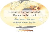 Estimativa da Profundidade Óptica do Aerossol Profa. Marcia Yamasoe Meteorologia por Satélites.