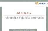 Prof. André Luiz Silva de Moraes AULA 07 Tecnologia hoje nas empresas 1.