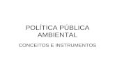 POLÍTICA PÚBLICA AMBIENTAL CONCEITOS E INSTRUMENTOS.