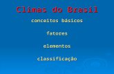 Climas do Brasil conceitos básicos fatoreselementosclassificação.