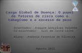 Carga Global de Doença: O papel de fatores de risco como o tabagismo e o excesso de peso Orientador: Joaquim Gonçalves Valente Co-orientador: Iuri da Costa.