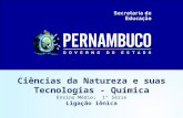 Ciências da Natureza e suas Tecnologias - Química Ensino Médio, 1ª Série Ligação iônica.