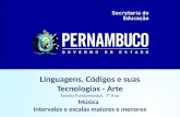 Linguagens, Códigos e suas Tecnologias - Arte Ensino Fundamental, 7° Ano Música Intervalos e escalas maiores e menores.