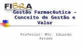 Gestão Farmacêutica – Conceito de Gestão e Valor Professor: MSc. Eduardo Arruda.