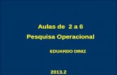 Aulas de 2 a 6 Pesquisa Operacional 2013.2 EDUARDO DINIZ.