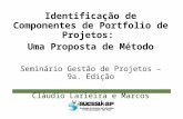 Identificação de Componentes de Portfolio de Projetos: Uma Proposta de Método Seminário Gestão de Projetos – 9a. Edição Cláudio Larieira e Marcos Yasunaka.