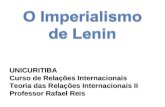 UNICURITIBA Curso de Relações Internacionais Teoria das Relações Internacionais II Professor Rafael Reis.