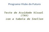 Programa Visão do Futuro Teste de Acuidade Visual (TAV) com a tabela de Snellen.