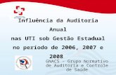 Influência da Auditoria Anual nas UTI sob Gestão Estadual no período de 2006, 2007 e 2008 GNACS – Grupo Normativo de Auditoria e Controle de Saúde.