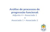 Análise de processos de progressão funcional: Adjunto 4 > Associado 1 e Associado 1 > Associado 2.