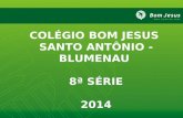 COLÉGIO BOM JESUS SANTO ANTÔNIO - BLUMENAU 8ª SÉRIE 2014.