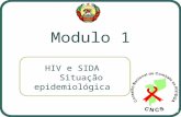 Modulo 1 HIV e SIDA Situação epidemiológica. Situação epidemiológica Global Factores impulsionadores de epidemia do HIV em África INSIDA, Programas e.