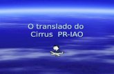 O translado do Cirrus PR-IAO Linha de montagem Cirrus.