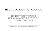 REDES DE COMPUTADORES CONCEITOS E TÓPICOS RELACIONADOS A REDES DE COMPUTADORES ________________________________________________ Redes – Prof. Roni Márcio.