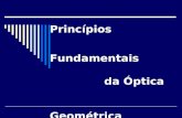 Princípios Fundamentais da Óptica Geométrica. Princípios Fundamentais da Óptica Geométrica Óptica: Ramo clássico da Física que estuda a luz e todos os.