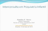 Interconsulta em Psiquiatria Infantil Natália P. Novo Médica Psiquiatra Núcleo de Apoio Terapêutico/ NAT HMIB  Brasília, 13 de.