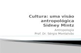 Antropologia Prof. Dr. Sérgio Montalvão.  Edward Tylor (1877) empregou o conceito de cultura em um sentido abrangente, para referir-se a TODOS OS PRODUTOS.