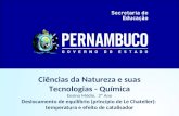 Ciências da Natureza e suas Tecnologias - Química Ensino Médio, 2º Ano Deslocamento de equilíbrio (princípio de Le Chatelier): temperatura e efeito de.