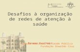 Desafios à organização de redes de atenção à saúde Rosana Kuschnir Escola Nacional de Saúde Pública Fundação Oswaldo Cruz.