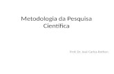 Metodologia da Pesquisa Científica Prof. Dr. José Carlos Rothen.