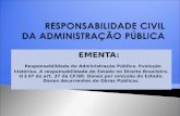 EMENTA: Responsabilidade da Administração Pública. Evolução histórica. A responsabilidade do Estado no Direito Brasileiro. O § 6º do art. 37 da CF/88.