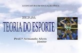 Prof.º Armando Alves Júnior. Também conhecido como ESPORTE-FORMAÇÃO, o Esporte Educacional é um direito de todos os jovens, na infância e na adolescência.