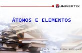 ÁTOMOS E ELEMENTOS Profa. Dra. Aline Rodrigues Soares arsquimica@yahoo.com.br.