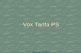 Vox Tarifa PS Milbras Telecomunicações. Layout padronizado auto explicativo, todas as funções utilizadas estão disponíveis na janela principal, tornando