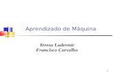 1 Aprendizado de Máquina Teresa Ludermir Francisco Carvalho.