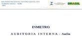 REUNIÃO REGIONAL CENTRO-OESTE e TO Auditoria Interna – Audin 2012 INMETRO A U D I T O R I A I N T E R N A - Audin.