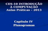 CES-10 INTRODUÇÃO À COMPUTAÇÃO Aulas Práticas – 2013 Capítulo IV Fluxogramas.
