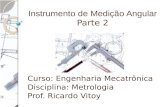 Instrumento de Medição Angular Parte 2 Curso: Engenharia Mecatrônica Disciplina: Metrologia Prof. Ricardo Vitoy.