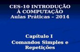 CES-10 INTRODUÇÃO À COMPUTAÇÃO Aulas Práticas – 2014 Capítulo I Comandos Simples e Repetições.
