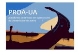 PROA-UA: Plataforma de Revistas em Open Access da UA