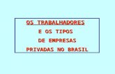 Os trabalhadores e os tipos de empresas no brasil
