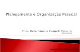 Planejamento e Organização Pessoal 2009