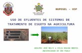 Uso de Efluente de Sistemas de Tratamento de Esgoto na Agricultura, por Adolpho José Melfi, ESALQ/USP
