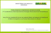 Ministério de Minas e Energias - Altino Ventura Filho - Sinergia entre as políticas Industriais e Energéticas
